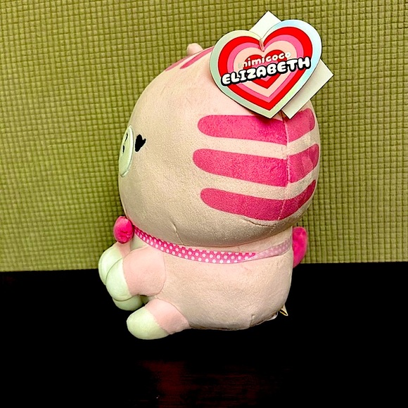 Mimicoco Elizabeth Weighted Plushie Pig Pink & White Soft Valentines Plushie NWT - Picture 3 of 6